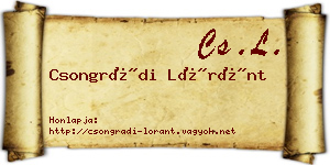 Csongrádi Lóránt névjegykártya